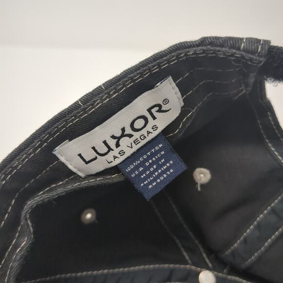 Luxor Las Vegas Strapback Baseball Cap Black One Size Adjustable Embroidered - Picture 8 of 8